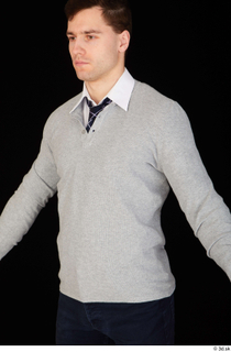 Tomas Salek business clothing dressed grey sweater tie upper body…